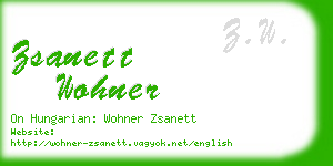 zsanett wohner business card